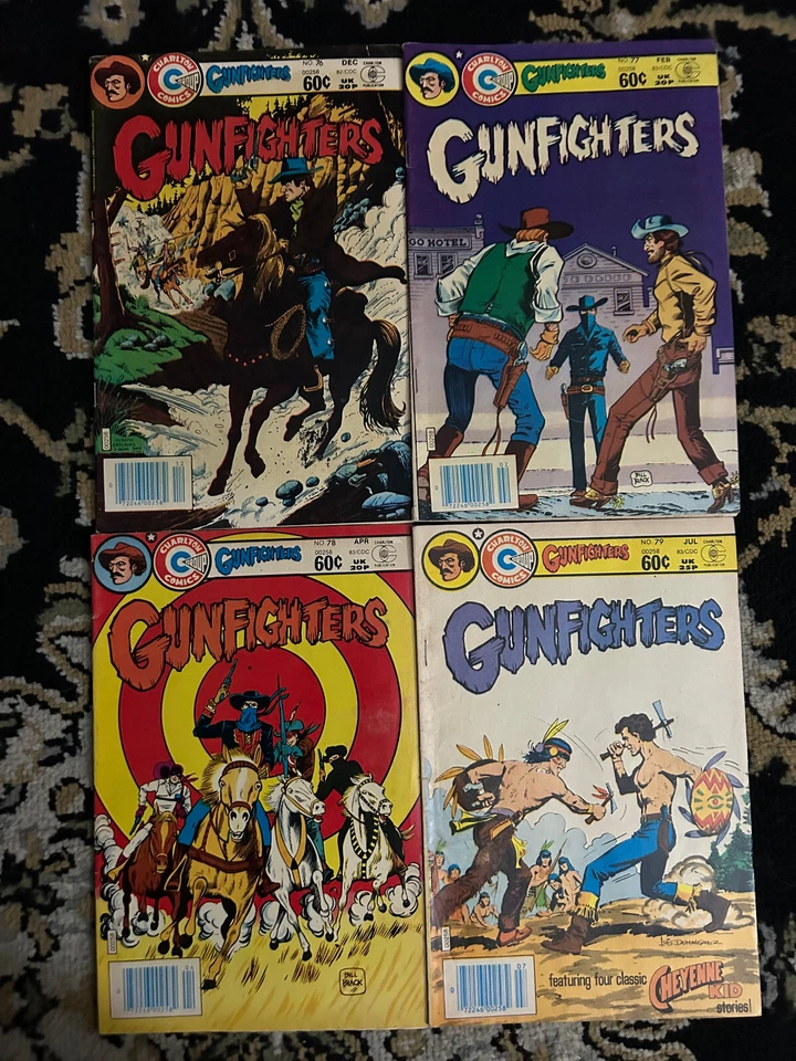Charlton - Gunfighters # 76, 77, 78, 79 (1983) - Full Run - All Between VG+ & FN - Image 1 of 1