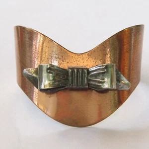 Puño de pulsera vintage con placa de cobre India - Imagen 1 de 5