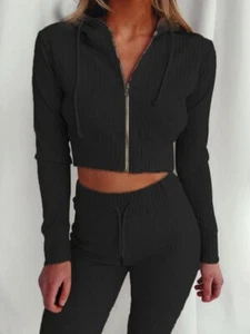 Cozy women's hooded jogger set - Picture 1 of 30