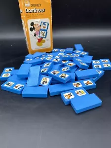 Disney Whitman Dominoes Vintage Mickey Mouse Goofy Donald Duck 54 Pieces 1976 - Picture 1 of 5