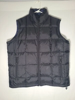 Chaleco acolchado reversible Ivy Crew de colección negro/azul talla grande cremallera completa Foto 1 de 4