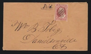 US 10a 1851 Issue 3c Washington Orange Brown on Cover (-018) - Picture 1 of 2