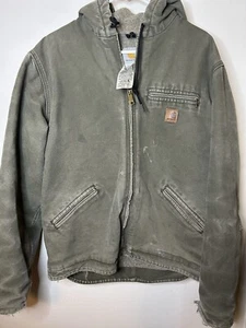 Carhartt Distressed Detroit Style Canvas Jacke Gr. LT USA Workwear J141 ARG - Bild 1 von 10
