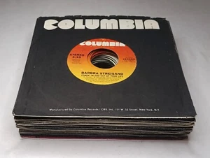 Barbra Streisand & Barry Manilow 45 Lot Of 21 VG+ Condition Average - Picture 1 of 7