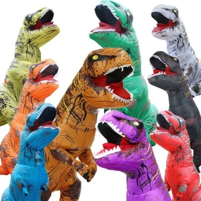 Disfraz de dinosaurio Tyrannosaurus Cosplay dinosaurio lleno de aire inflable NUEVO Foto 1 de 4