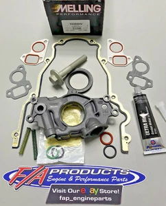 MELLING 10355HV Chevy LS High Volume Perf Oil Pump Kit Gaskets Balancer Bolt RTV - Picture 1 of 5