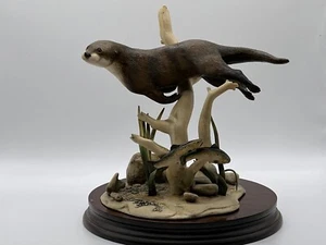 Border Fine Arts Scene Otter and Brown Trout No. WW5 by E Waugh - Picture 1 of 13