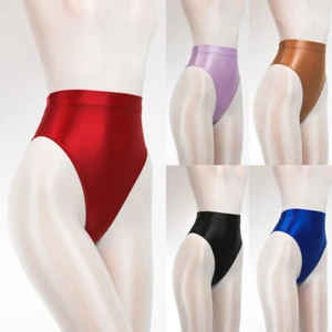 Women Mens Shiny Satin Glossy Wet Look Panties Thong G-string Hipster Underpant﹜ - Picture 1 of 33