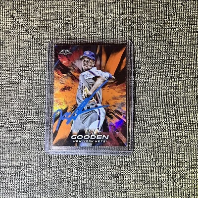 Dwight “Doc” Gooden Autographed 2018 Topps Fire Orange /299 #3 New York Mets - Image 1 of 2