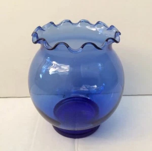 1 Pre-owned Anchor Hocking USA Cobalt Blue Glass Vase 5 1/4” Tall - Picture 1 of 8