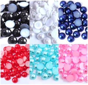 Acrylic Beads Pearl Imitation Half Round Bead For Jewelry Making DIY Accessories - Picture 1 of 13