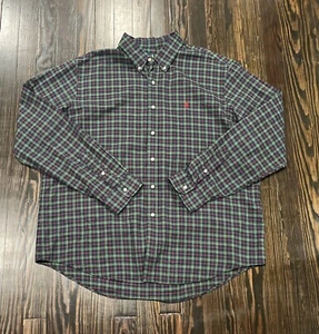Camisa Ralph Lauren Manga Larga Con Botones Para Hombre 2XL Algodón Verde a Cuadros - Imagen 1 de 4