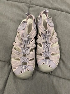 KEEN Whisper Womens Size 10.5 Sandals Gray Purple Outdoor Hiking Drawstring Tech - Picture 1 of 5