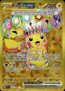 Pokemon Stürmische Funken Pikachu ex Gold 247/191 Near Mint deutsch - Picture 1 of 2
