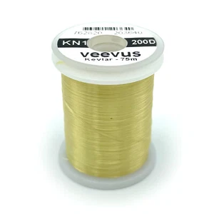VEEVUS HILO KEVLAR - Carrete para atar moscas 75 metros amarillo hecho con Kevlar ¡NUEVO! - Imagen 1 de 1