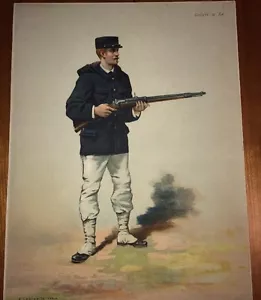 Membre d'une SOCIÉTÉ DE TIR. CHROMOLITHOGRAPHIE. - Imagen 1 de 1