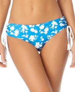 Anne Cole Blue Floral Printed Side-Tie Bikini Bottoms Size Large 2422 - Picture 1 of 2