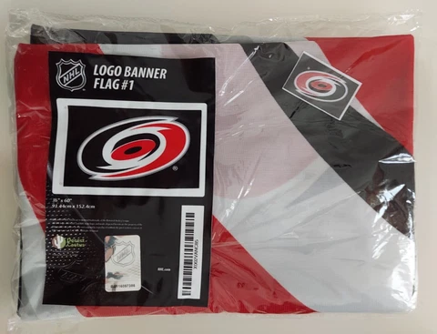 Carolina Hurricanes Logo Banner Flag # 1 by Desert Cactus - 36" x 60" Cover
