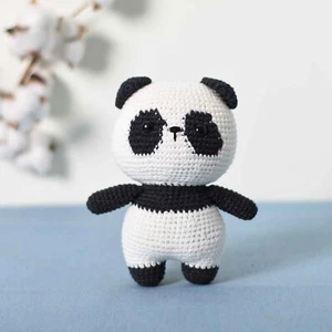 Amigurumi Crochet Panda, Cute Decor Collectible Toy, Amigurumi Toy, Bamboo Bear - Picture 1 of 2
