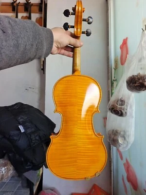 7/8 size violin Stradi model flamed maple back spruce top hand carved A - Image 1 of 4
