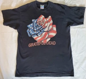 Vintage 1995 Grateful Dead Shirt XL American Rose T-Shirt flüssigblau Etikett - Bild 1 von 8