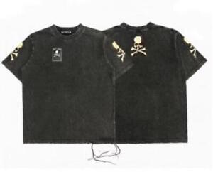 Vintage Mastermind Japan MMJ Three Skull Embroidery Washed Short Sleeve T-Shirt