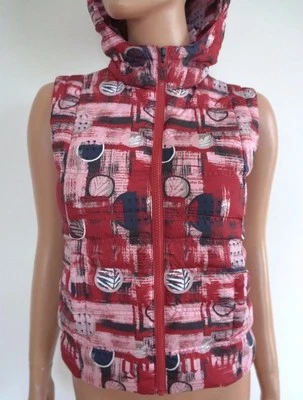 $660 NUEVO CHALECO ACOLCHADO JOHN GALLIANO MULTICOLOR ABAJO con capucha 36 US-2 XS Foto 1 de 4