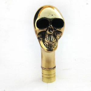 Antique Brass Skull Head Design Handle Victorian For Walking Stick cane handmade - Picture 1 of 3