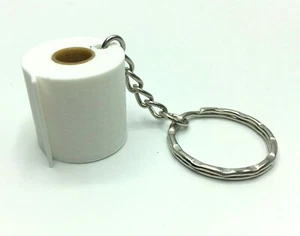 Toilet Roll / Toilet Paper Joke Keyring / Key Chain / Bag Tag (3D) - Picture 1 of 6