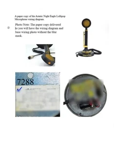 Papierowa kopia Astatic Night Eagle Lollipop Mic Schemat okablowania ze zdjęciami D-104 - Zdjęcie 1 z 5