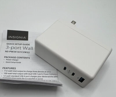 Insignia V20 серии мульти порт настенное зарядное устройство 100 Вт/112 Вт общий выход без кабеля - Изображение 1 из 4