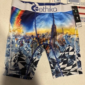 Ethika Staple Boys Boxer Briefs Kids Underwear CHESS Sz L 10-12 NWT - Picture 1 of 4