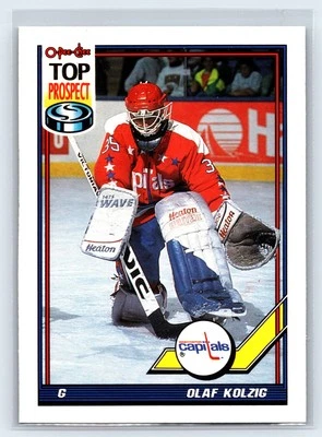 1991-92 Topps Olaf Kolzig #290 Washington Capitals - Image 1 of 2