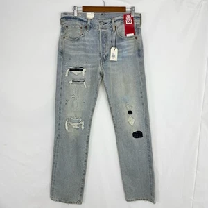 Pantalones de mezclilla Levi’s 501 nuevos con etiquetas para hombre 150 aniversario botón mosca pierna recta talla 32x32 - Imagen 1 de 24