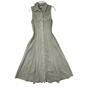 Bonnie Strauss Womens A Line Maxi Dress Size 4 Denim Sleeveless Vntg USA #2098 - Picture 1 of 16