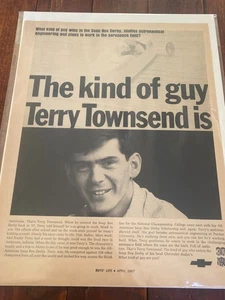 Vintage 1967 Chevrolet Terry Townsend Soap Box Derby Champion ad - Picture 1 of 1