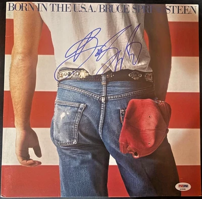 BRUCE SPRINGSTEEN SIGNED AUTO BORN IN THE USA ALBUM COVER E STREET PSA LOA B - Image 1 of 4