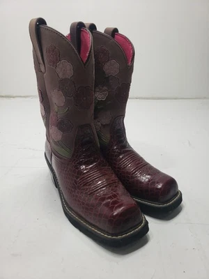 Ariat Women’s Square Toe Doll Baby Floral Western Snake-Print Cowgirl Boots 8.5B - Image 1 of 4