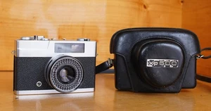 Vintage Wards (Konica) xp500 35mm Film Camera w/ Leather Case Working Mint! KE - Bild 1 von 7