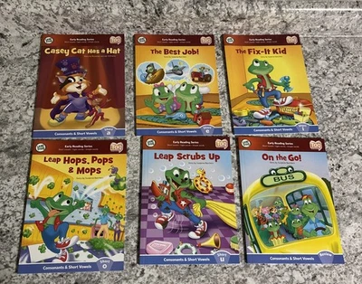 LEAP FROG TAG BOOK LOT OF 6 BOOKS Early Reading Series Vowels Consonants - Image 1 of 4