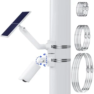 2 in 1 Security Camera and Solar Panel Pole Mount for Ring No Drill Outdoor A... - Picture 1 of 8