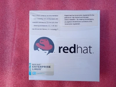 CD Red Hat Enterprise LINUX WS Versión Sellado de Fábrica Nuevo de Lote Antiguo 32 y 64 bits Foto 1 de 4