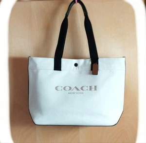 COACH Ivory Tote Bag with Dust bag Chalk - Picture 1 of 2