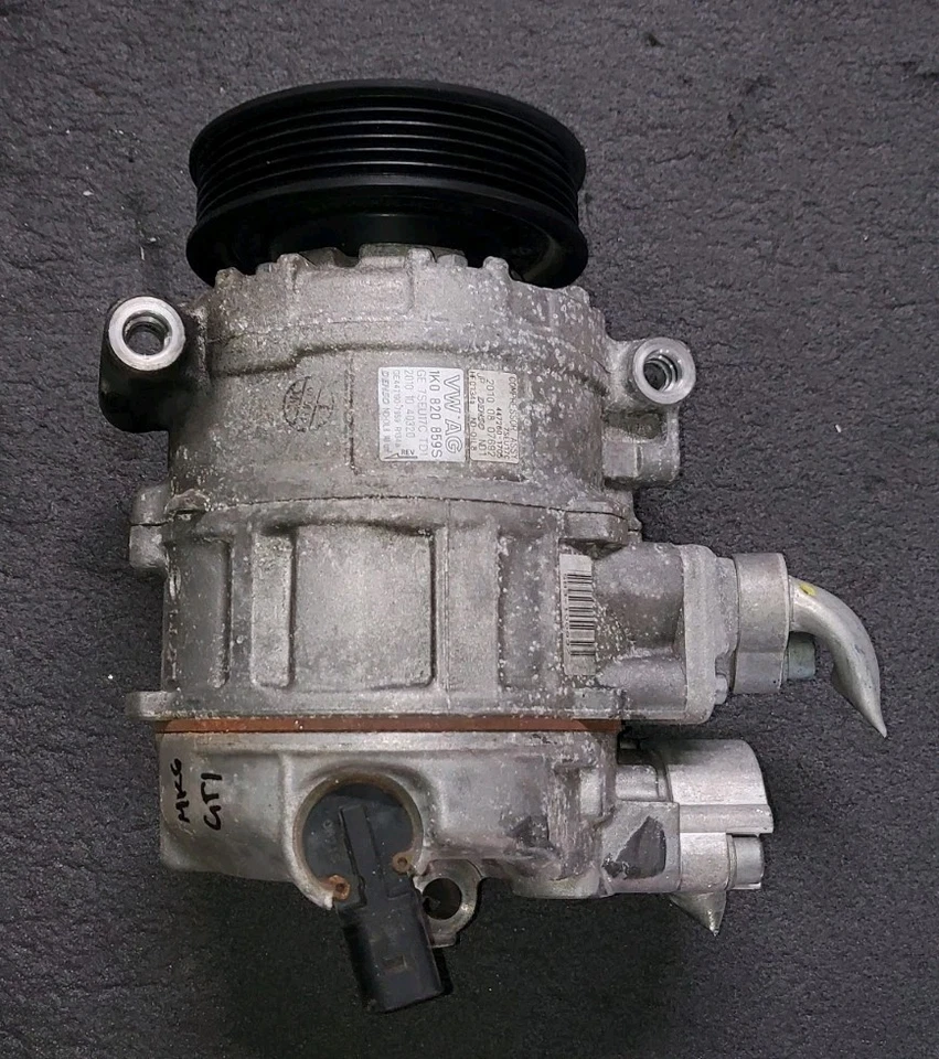 VOLKSWAGEN GOLF GTI VW MK6 AIR CONDITIONING COMPRESSOR DENSO 7SEU17C 1K0820859S - image 1 of 4