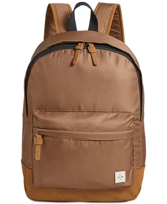 Sun + Stone Men's Riley Canvas Color blocked Backpack Brown Size Large - Image 1 of 4
