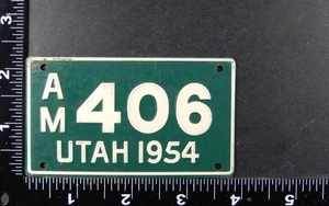 1954 Wheaties Cereal UTAH Miniature License Plate Type 4 (m54p0038) - Picture 1 of 2