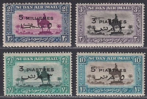 Juego de recargo por correo aéreo KGV Sudán 1938 como nuevo SG74-77 cat £55 - Imagen 1 de 2