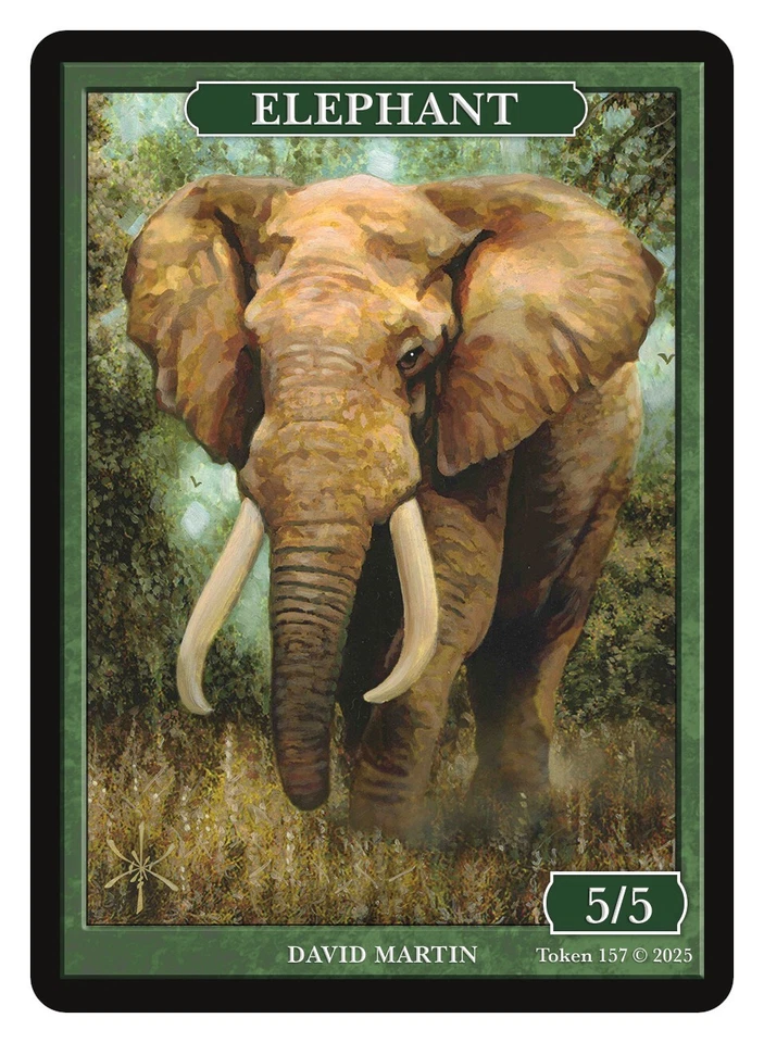 Elephant Token Artist David Martin MTG Magic Token - Image 1 of 2