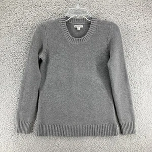 J Crew Knit Gray Sweater Womens XS Cotton Merino Blend Wool Neutral Basics - Picture 1 of 12