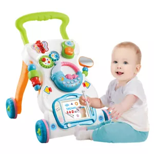 Multifunctional Toddler Trolley Sit-to-Stand ABS Musical Walker with R9R6 - Picture 1 of 5